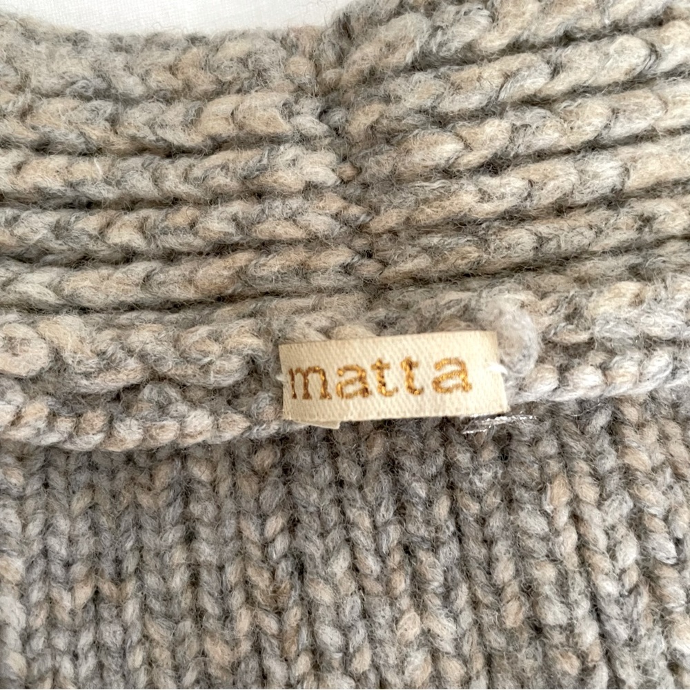 Matta Gray Wool Cashmere Cardigan Sweater Size Small - Picture 8 of 9